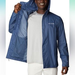 Columbia Omni Tech Watertight 11 Blue Rain Jacket Size M